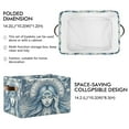 thumbnail image 2 of 2 Pack Storage Bins with Handle Fabric Organizer Basket Foldable Box Woman with Third Eye and Planet 14.2x10.2x8.3, 2 of 8