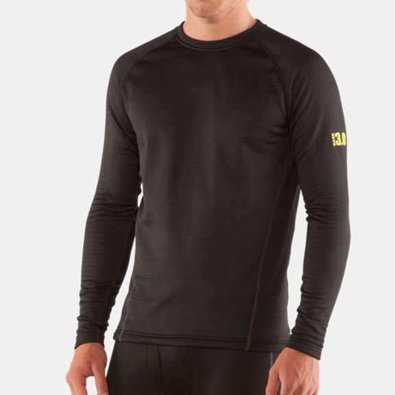 UnderArmour 1281081 Men's Base 3.0 L/S Shirt Black