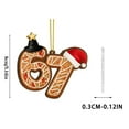 thumbnail image 6 of WKSCLPAI Funny 67 Ornament 2D Acrylic Gingerbread Hanging Decorations for Xmas Tree Christmas Meme Decor - Santa Themed Holiday Gift for Teens & Humor Lovers, 6 of 6