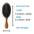 thumbnail image 5 of Cepillo de cerdas de jabalí para todo tipo de cabello. Cepillo de madera natural para desenredar, controlar el encrespamiento y dar brillo., 5 of 5