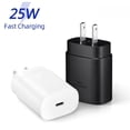 thumbnail image 2 of Galaxy s22 s21 note 20 fast charger usb c black 25w eu plug, 2 of 5