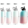 thumbnail image 2 of Brewberry Stainless Steel Sports Bottle and Travel Mug for Hot and Cold Beverages, Wide Mouth, Double Wall Insulated Hydration Sports Water Bottle for Hiking, Biking, and Activities, 64 OZ BPA Free, 2 of 5