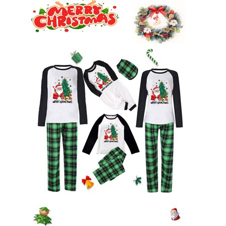 

Licupiee Family Christmas Pjs Matching Sets Tops and Long Pants Holiday Xmas Jammies Sleepwear for Family Adult Baby Kids