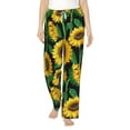 thumbnail image 2 of Kdxio Women's Comfy Stretch Sunflower 1Print Drawstring Pajama Pants-Small, 2 of 9
