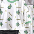 thumbnail image 3 of Ulanda Kids Boys' Pajama Set Nightgown Bedgown Fashion Sleepcoat Nighty Girl's Clothing Cute Cartoon 3-8Years (Green, 4-5 Years), 3 of 3
