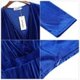 thumbnail image 5 of Tookss Women's 3/4 Long Sleeve Velvet Tulip Party Dress (Royal Blue, M), 5 of 9