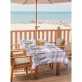 thumbnail image 2 of 60x120 Inch Outdoor Tablecloth with Umbrella Hole Zipper Rectangle Purple Lavenders Rectangular Tablecloths Outside Waterproof Spring Floral Plaid Farmhouse Elegant Patio Table Cover for Picnic Party, 2 of 8