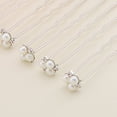 thumbnail image 5 of wedding Bridal Flower Crystal Hair Pins Bobby Pins–Clear Stone (Pack of 12) (Silver), 5 of 5