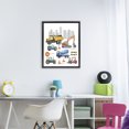 thumbnail image 3 of Stupell Industries Contemporary Keep Moving Construction Vehicles Black Floating Frame Canvas Art, 25 x 31, by Christine Simpson Art, 3 of 7