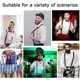 thumbnail image 5 of 1920S Men Accessories -Panama Hat Elastic Y-Back Suspender Bow Tie Costume Accessories Set, 5 of 5
