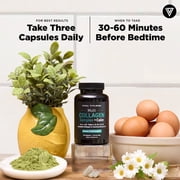 Vital Vitamins Multi Collagen Complex + Calm - 5 Collagen Types (I, II, III, V & X) for Skin, Hair, Nails & Joints - L-Theanine, Ashwagandha & Magnesium Glycinate - Melatonin-Free Relaxation - 90 Ct