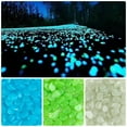 thumbnail image 3 of STONCEL 1000PCS Green Long Term Glowing Decorative Stone, Glow in The Dark Rocks Light Perfect Indoor Outdoor Decor Fit for Garden Sidewalk Fish Tank Grass Flower Pots (0.3-04in/0.8-1cm), 3 of 8
