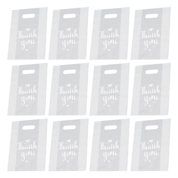 50pcs Transparent Plastic Bags Toast Candies Bags Thicken Baking Packing Bags