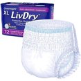 thumbnail image 2 of LivDry Adult XL Incontinence Underwear, Overnight Comfort Absorbency, Leak Protection, X-Large, 12-Pack, 2 of 5