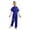 Blue, variant on Haitryli Girls Boys Mechanic Jumpsuits Coverall Boiler Suit Zip-Front Short Sleeve Overalls Flight Suit Bodysuit Red 7-8