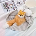 thumbnail image 1 of Llavero lindo, Colgante para coche de llavero de zorrito peludo - beige claro, 1 of 2