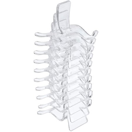 Display Holder 10 Pcs Acrylic Triangle Display Holder Clear Plastic Display Easel Stands for Rock Mineral Coral Small Goods Display Stands(10pcs M)