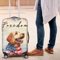 thumbnail image 4 of Freedom Goldendoodle on Independence Day 4th of July Travel Luggage Cover Doodle Dog Lover Gifts Idea Suitcase Dust Protective Decor - 01005, 4 of 5