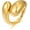 Gold Rings-New, variant on Chunky Open Rings for Women Gold Silver Adjustable Dome Teardrop Rings Bold Thick Statement Rings Simple Stackable Band Rings
