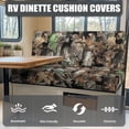thumbnail image 4 of Aplkyhs Camouflage Leaf Print RV Dinette Cushion Covers Fall Camper Decor Universal Bench Cushion Comfortable Slip Covers for Sofa and Loveseat Stretchable Sofa Covers for 2 Cushion Couch, 4 of 7