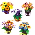 thumbnail image 1 of Coofit 5 Sets DIY Craft Kit Handmade Carnation Artificial Flowers Fake Plants for Kids, 1 of 10