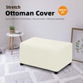 thumbnail image 3 of Ottoman Cover Rectangle, Stretch Ottoman Cover Folding Storage Covers Ottoman Slipcovers for Rectangle and Square Ottoman Machine Washable (Beige Medium), 3 of 7