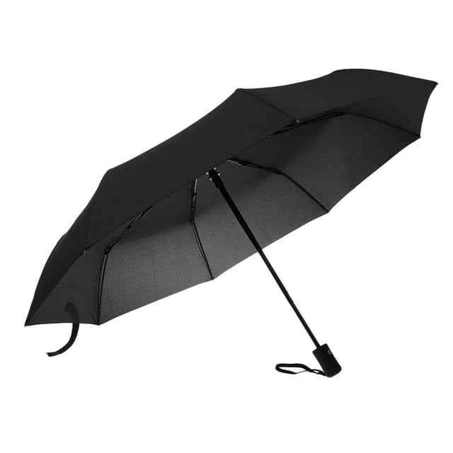 Auto Abierto Y Cierre Plegable a Prueba de Viento con Luz de Viento 8 Costilla Unisex , Negro Baoblaze Paraguas plegable automático