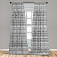 thumbnail image 5 of Ambesonne Tribal Curtains, American Folkloric, Pair of 28"x95", Black White, 5 of 5