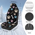 thumbnail image 7 of Uorisanigo Car Seat Covers Front Seats Only, Plush Cute Dog Paw Print Front Seats Cover 2PCS, Universal Automotive Seat Cover for Trucks SUV, Auto Interior Decoration, 7 of 7