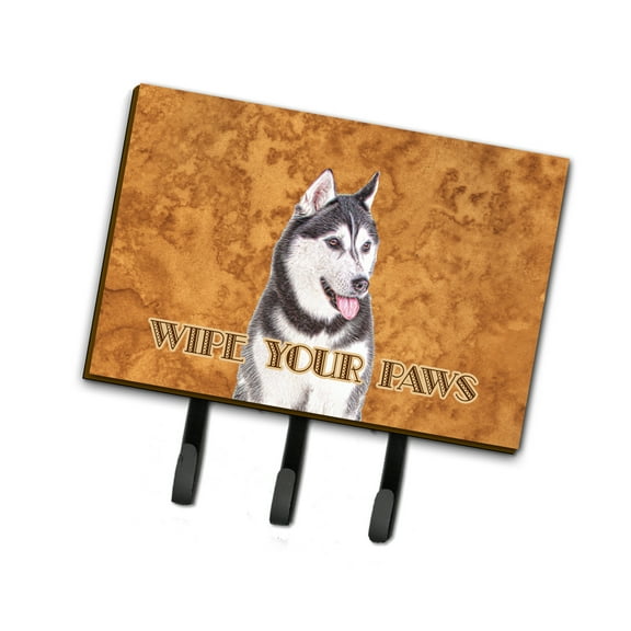 Carolines Treasures KJ1217TH68 Alaskan Malamute Wipe your Paws Leash or Key Holder Triple Hook multicolor
