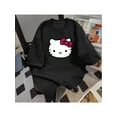 thumbnail image 1 of graphic print drop shoulder t-shirt short sleeve crew neck casual top for spring & summer Women's clothing, 1 of 7