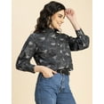 thumbnail image 3 of Moomaya Long Sleeves Spread Collar Shirt Cotton Shirt - Women's Casual Shirt, 3 of 9