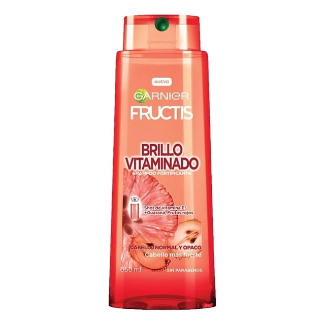 Shampoo Garnier Fructis brillo vitaminado cabello normal a opaco 650 ml