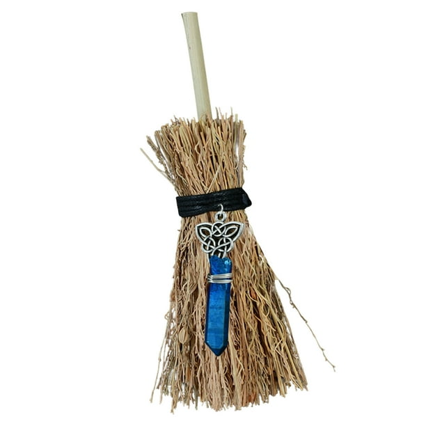 Xihbxyly Colgante de Bruja de Halloween, Herramienta Mágica de Purificación, Estrellas y Cristales de Metal, Decoración Protectora para El Coche y El Hogar, Accesorio Ritual de Altar, Sanación Espiri