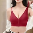 thumbnail image 5 of Hrsba Front Closure Bras for Women Solid Color No Underwire Side Support Breathable Lightweight Daily Wear Soft Support, 5 of 6
