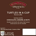 thumbnail image 5 of Door County Coffee Turtles in a Cup, Chocolate, Caramel and Toasted Pecan Flavored Specialty Arabica Single-Serve Coffee Pods, Medium Roast, 10 Count Box, Compatible with Keurig 2.0 K Cup Brewers, 5 of 6