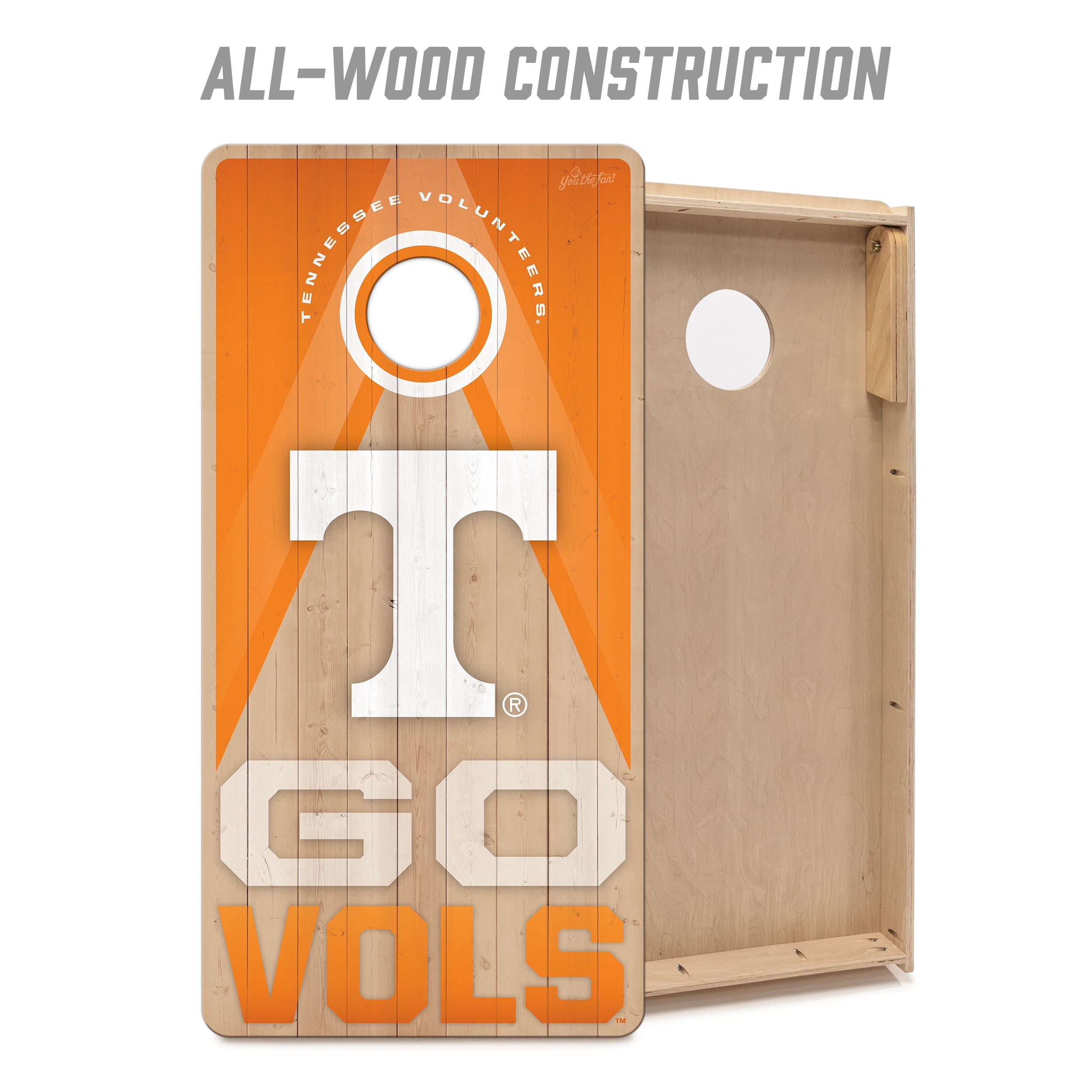 YouTheFan NCAA Tennessee Volunteers 2x4 Slogan Series Cornhole NO BAGS