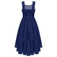 thumbnail image 3 of YONGHS Kids Flower Girls High Low Wedding Dress Prom Party Sequin Gowns A Navy Blue 10, 3 of 6