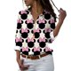 thumbnail image 2 of Disney-Camiseta de manga larga con botones y solapa para mujer, camisa informal con estampado 3D de Mickey, Minnie, Pato Donald, estilo Harajuku, y2k, novedad, 2 of 5