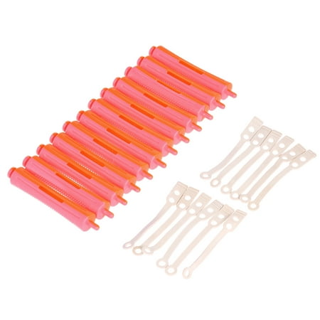 12 Pieces Salon Cold Wave Rods Hair Roller With Rubber Band Curling Curler Perms Hairdressing Styling Tool for Girls Women Hair