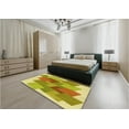 thumbnail image 5 of Ahgly Company Machine Washable Indoor Rectangle Transitional Bold Yellow Area Rugs, 5' x 7', 5 of 7