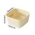 thumbnail image 3 of WZXPWT Kitchen Organizer Basket, Food Safe Plastic Drainer, Space Saving Storage Container for Vegetables, Multi-Purpose Easy Clean Drain Tray, 3 of 6