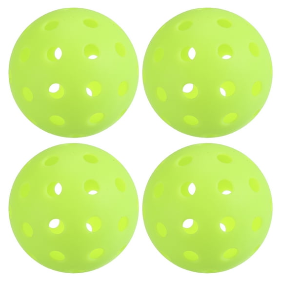 Uxcell 40 Holes Outdoor Pickleball Balls USA Pickleball Pickleball Ball for Amateurs, Neon Green 4 Pack