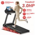 thumbnail image 3 of CURSOR FITNESS 4-in-1 15% Incline Folding Treadmill for Home, 3.0HP Quiet Motor with 7-Layer Shock Absorption, 300 lbs Capacity, 3 LED Displays with Handrails, 3 of 10