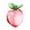Peach, variant on Tizuqe Realistic Artificial Fruit Paperweight Miniature Glass Fruit Figurine for Living Room Decoration Tabletop Shelf Display