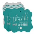 thumbnail image 3 of Inkdotpot Thanks From The New Wedding Bottle Tag Real Silver Foil Favor Bracket Shape Hang Tags Pack Of 50, 3 of 7