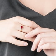 Galaxy Gold 1.03 ct 18K Solid Yellow Gold RingRuby Diamond 4345 (6.5)