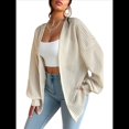 thumbnail image 2 of Chaqueta de Punto Holgada de Larga con Farol para Mujer Crema M, 2 of 9