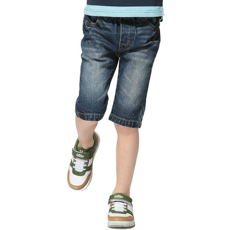 Leo&Lily boys Kids Elastic Waist Regular Fit Stretch Denim Shorts (Best Flats To Wear With Jeans)