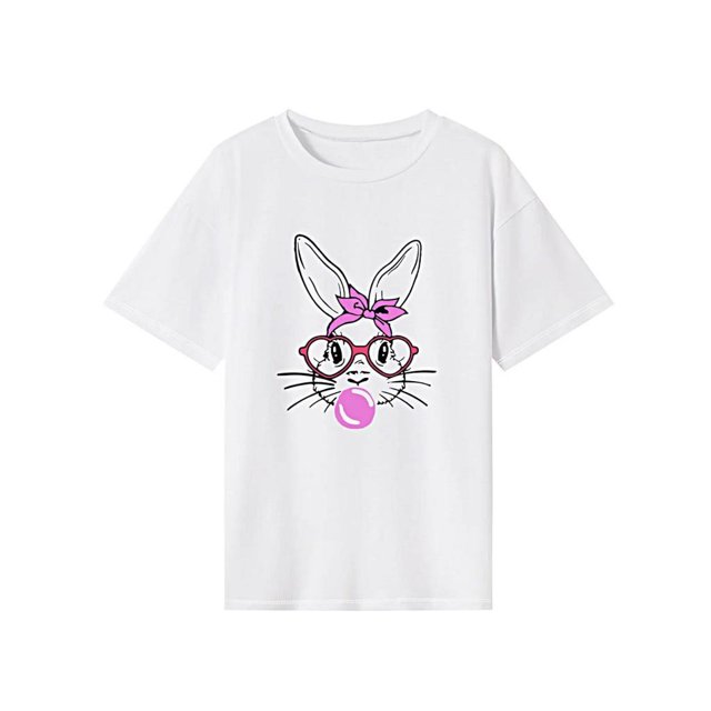 Camiseta de mujer con cuello redondo, ropa de calle femenina, Tops de verano para ir de compras y caminar M
